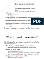 What Is An Exception?: - What Happens When Procedure Execution Hits An Unexpected Condition?