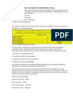 Oclusion en Protesis Total