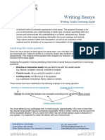 Writing Essays: Analysing The Essay Question