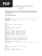 Polynomial Regression and Step Function