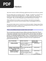 Discourse Markers 1