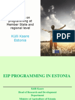 Külli Kaare Estonia: First Ideas On Programming at Member State and Regional Level