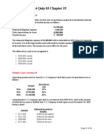 ACC 305 Week 4 Quiz 03 Chapter 19