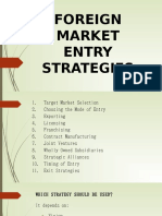 Foreign Market Entry Strategies