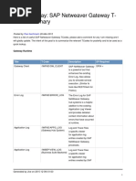 Netweaver Gateway T Code Summary