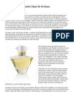 Descubre Los Diferentes Tipos de Perfume