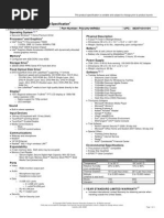 Satellite L505 Detailed Product Specification