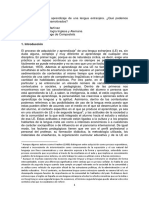 La Motivación en El Aprendizaje de Una Lengua Extranjera