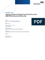 CMC-Testing of Restricted Earth Fault Protection With OMICRON Advanced Differential