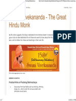 Swami Vivekananda - The Great Hindu Monk - Practical Hints On Practising Brahmacharya