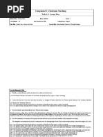 Component I: Classroom Teaching: Task A-2: Lesson Plan