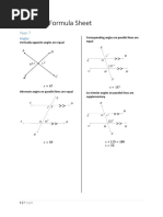 Year 7-10 Formula Sheet