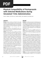 Physical Compatibility of Octreotide and Pantoprazole.