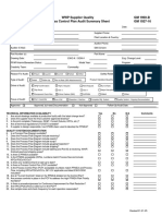 GP-9 Process Control Plan Audit Summary Sheet