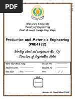 PRE4122 Exercise No. 3 Structure of Crystalline Solids I