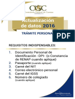 Requisitos Actualizacion de Datos Contraloria