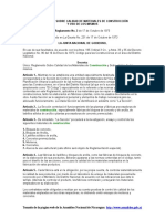 Reglamento Sobre Calidad de Materiales de Construcción y Uso de Los Mismos