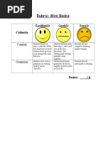 Mini Book Rubric