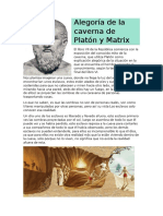 Alegoría de La Caverna Del Platón y Matrix