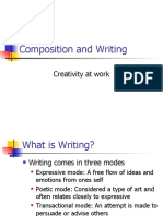 Composition and Writing: Creativity at Work