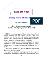 The Last Walk - An Article On Krishnamurti by Asit Chandmal