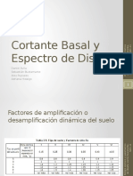 Cortante Basal y Espectro de Diseño