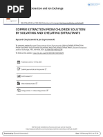 Copper Extraction From Chloride Solution by Solvating and Chelating Extractants