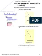 Trigonometrgewgy Problems and Questions With Solutions - Grade 10