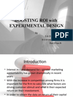 Boosting Roi With Experimental Design: by S K Chand Pasha R K Krishna Vazrapu Hari Priya.N