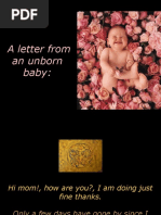 A Letter From An Unborn Baby