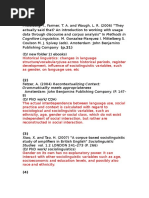 Sociolinguistic Variables