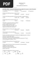 Chemical and Environmental Mock Test