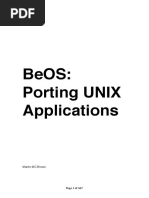 BeOS Porting UNIX Applications