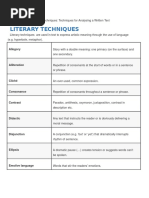 Literary Techniques