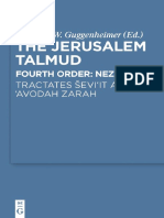 Heinrich W Guggenheimer Editor The Jerusalem Talmud Fourth Order Neziqin Tractates Ševiit and Avodah Zarah Studia Judaica V 61 2011 PDF