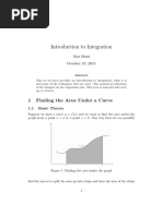 Introduction To Integration: 1 Finding The Area Under A Curve