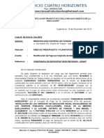 Carta para Rectificación de Pago de Detracciones