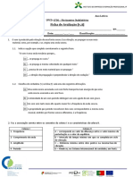 Ficha de Avaliação UFCD 6706 - Movimentos Ondulatórios