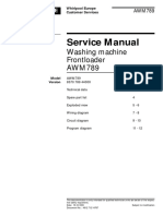 Service Manual: Washing Machine Frontloader AWM789