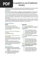 EDCD Interim Guideline On Use of Oseltamivir Tamiflu