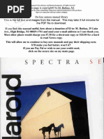 Polaroid Spectra Se Manual