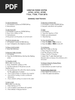 Norstar Cheat Sheet Nortel Networks Phones