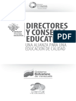 Directores y Consejo Educativo. Alianza para Una Educación de Calidad