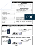 Owner's Guide Misc. Operation:: Arming: Press & Release The "Arm/Lock" Button