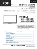 Sharp Service Manual Models Lc-40sh340k and Lc-40sh340e With Chassis 17mb60