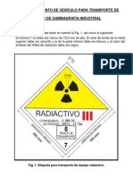 Acondicionamiento de Vehículo para Transporte de Equipo de Gammagrafía Industrial