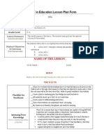 IIED: ICT in Education Lesson Plan Form: Name of The Lesson