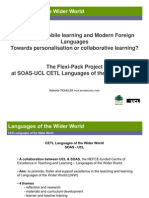 E-Learning, Mobile Learning and Modern Foreign Languages: Towards Personalisation or Collaborative Learning