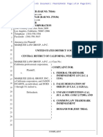 Marquee Law Group v. Marquee Law Group - Trademark Complaint PDF