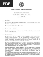 Domain Name Dispute (WIPO AMC Decision) - Real Madrid Club de Futbol v. Michele Dinoia (2010)